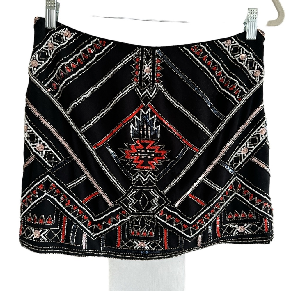 PARKER SEQUINS BEADED MINI SKIRT